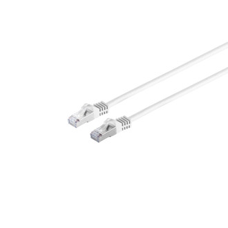 RJ45 patchcable w. CAT 7 rawcable PIMF whi 0,25m