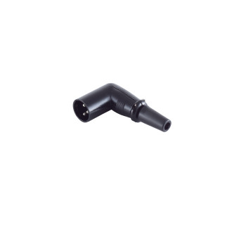 Cannon/XLR angle plug, black