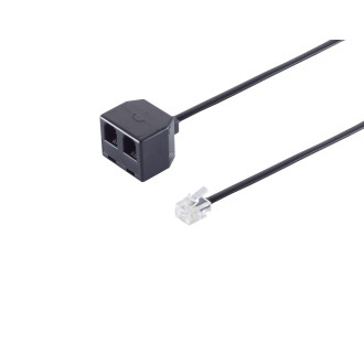 Western-plug 4/4 / 2 Western-jacks 4/4 0,15m