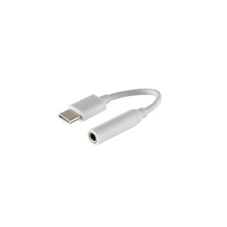 USB-C audio adapter, 3.5mm jack, analog, white