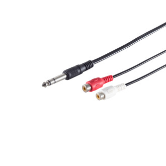 St. plug 3 pin 6.3mm – 2 RCA jacks, 0.2m