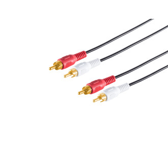 2 RCA plugs - 2 RCA plugs, gold pl. 0.5m