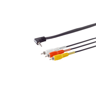 angle jack plug - 3x RCA Stecker