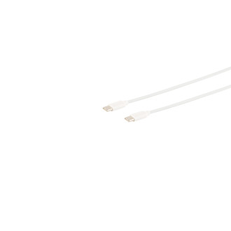 USB-C charging cable, 2.0, ABS, white, 0.5m