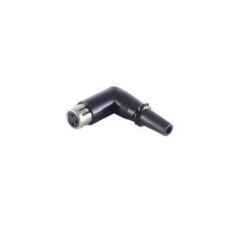 Cannon/XLR angle jack, black