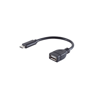 USB-C adapter, USB-A jack, 2.0, OTG, PVC