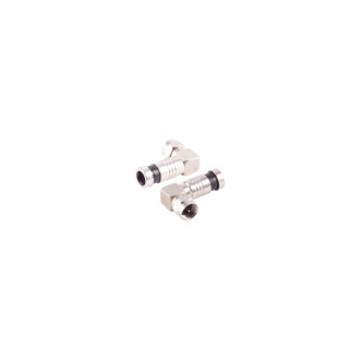 F-compression angle connector, nicke, 7,2mm