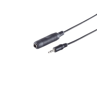 St. plug 3 pin 3.5mm – St. jack 3 pin 6.3mm, 0.2m