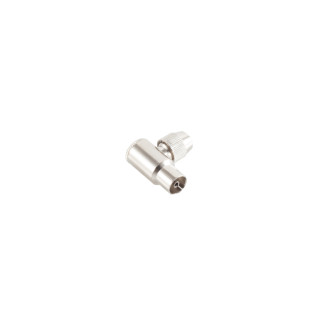 IEC-angle jack, screw connection, metal