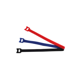 Hook And Loop Cable Ties, colored, long, 12 pcs