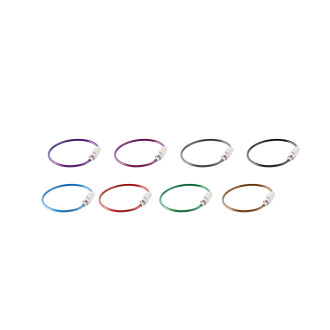 Wire rope, screwable, 8pcs, colored, 10cm