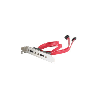 Slot bracket 2x eSATA, 3Gb/s, with cable