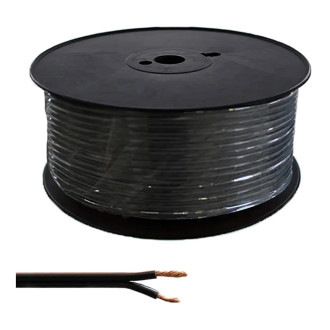 Speaker cable, 2 x 0.75mm², black, 100m