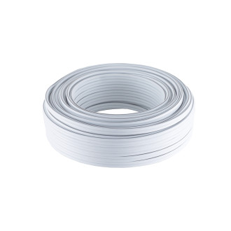Speaker cable, 2 x 0.75mm², white, 100m