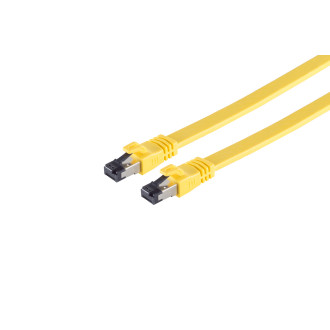 Patchcable CAT 8.1 flat LSZH yellow 0,5m