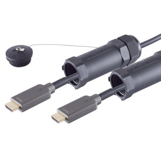 Optical Fiber HDMI Armored Cable, 4K, 10,0m