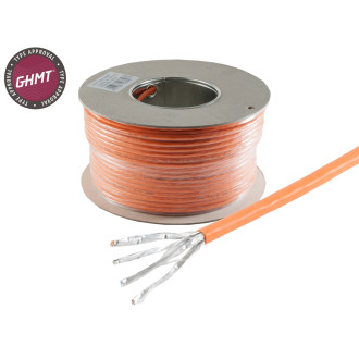 Cat. 7 solid cable, S/FTP, BasePro, orange, 305m