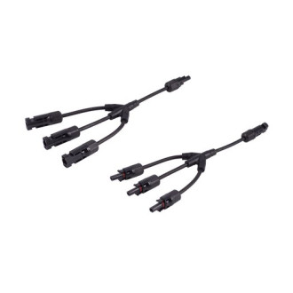 PV4 T-adapter cable Set, 3/1, 6mm², black/bl, 30cm