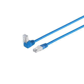 Patchcable CAT 6 S/FTP PIMF 90°-straight bl 10,0m