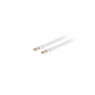 SAT window cable, f-coupler, gold, white