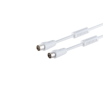 antenna cable with Ferrit  100 dB white 2.5m