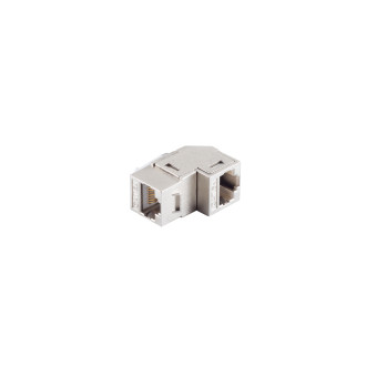 RJ-45 Keystone coupler, Cat. 6A, angled, STP