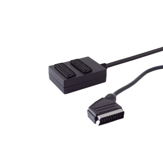 Scart-distributors 2x, fully wired, 0.5m