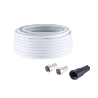 Coaxial cable Set 0,64 3,8, CCS, 2-fold, 75dB, 10m