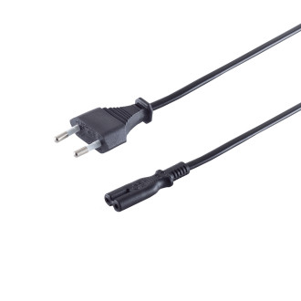 Euro power cable, CEE 7/16 - IEC C7, 3m