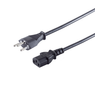 Switzerland plug - IEC jack, 1.8m
