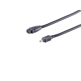 FireWire-cable IEEE 1394B 9po. pl/1394A 4po. pl 1m