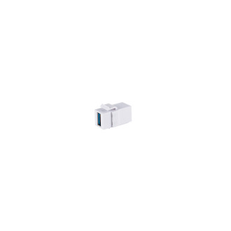 USB-A keystone coupler, 3.0, 5Gbps, angle