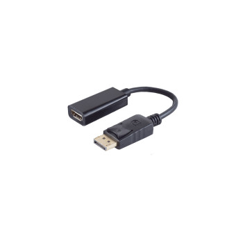 DisplayPort 1.2 adapter, HDMI-A jack, black