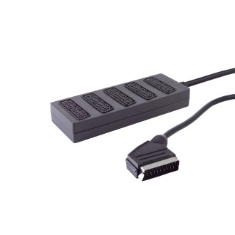 Scart-distributors, 5x, full connected 0,5m