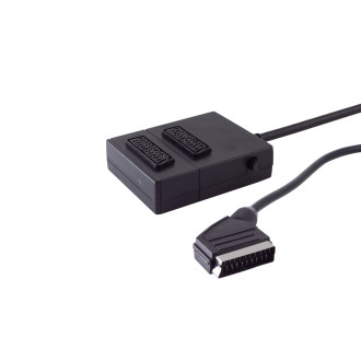Scart-distributors, 2x, switch box -with switch