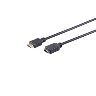 HDMI-A extension cable, 4K, black, 2m