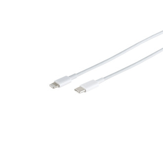 USB-C adapter cable, 8-Pin, PD, ABS, white, 1.5m