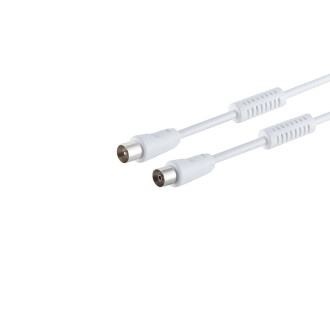 antenna cable with Ferrit  100 dB white 15m