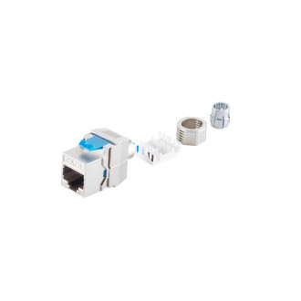 RJ-45 Keystone, toolless, STP, Cat. 8.1